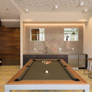 pool table in the residences at midtown park apartments
