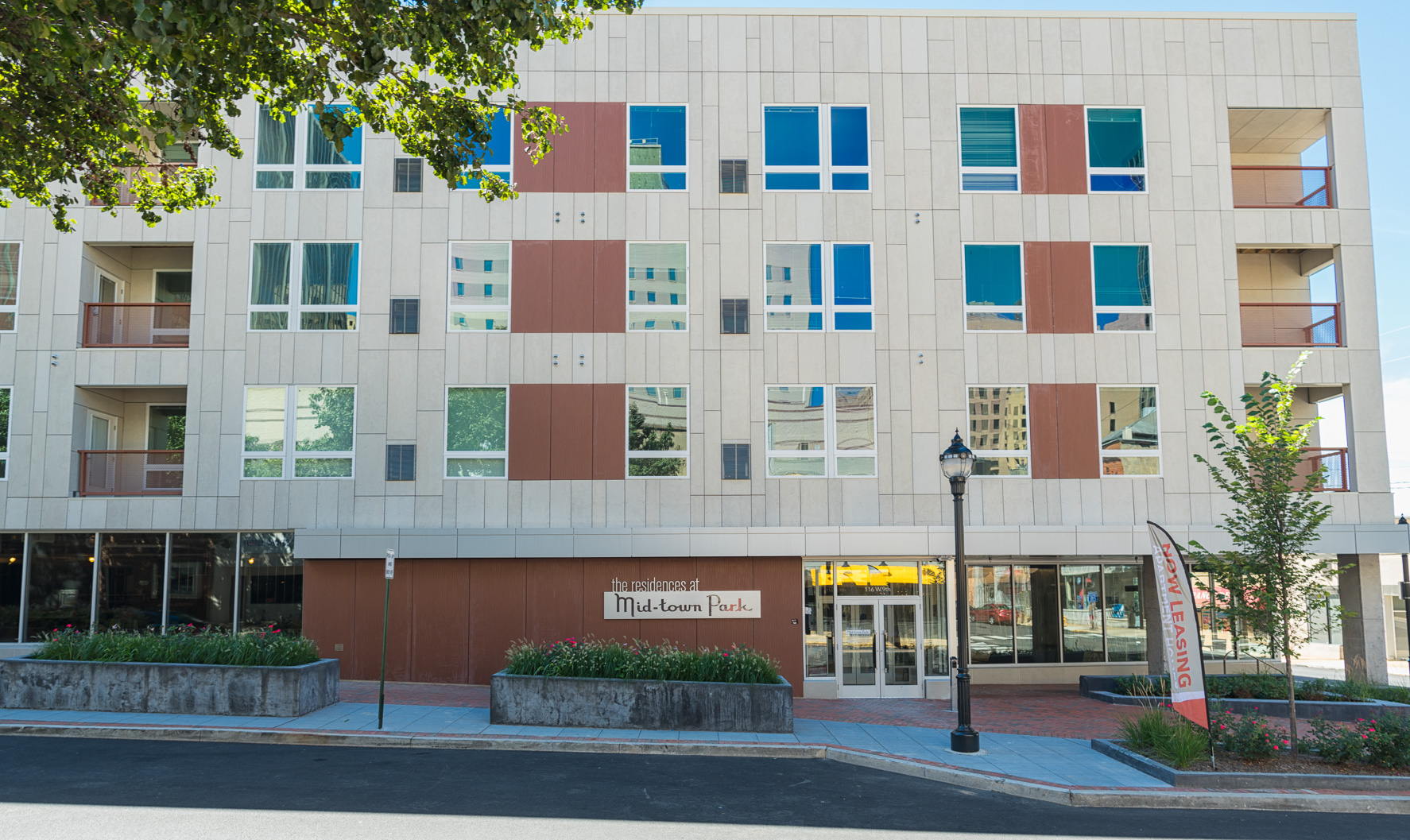 Exterior of the residences at midtown park apartments