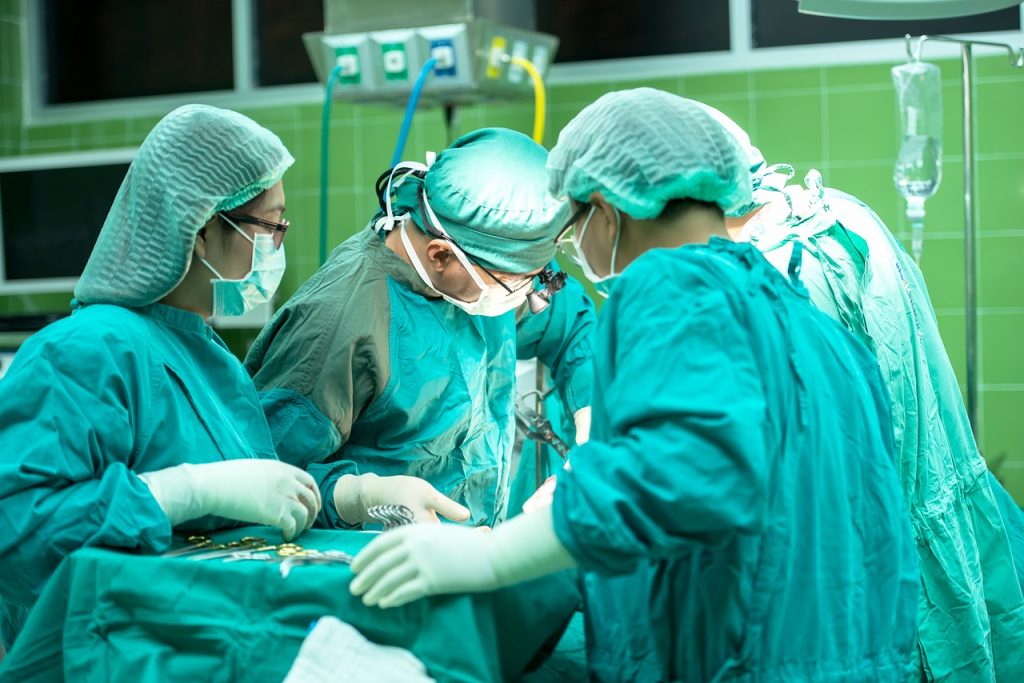 Doctors performing surgery at hospital near Wilmington, DE